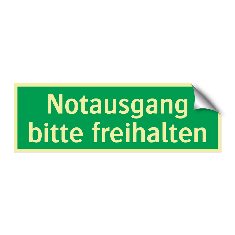 Notausgang bitte freihalten