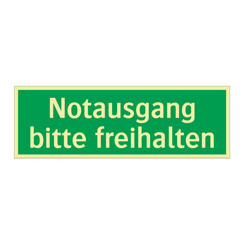 Notausgang bitte freihalten