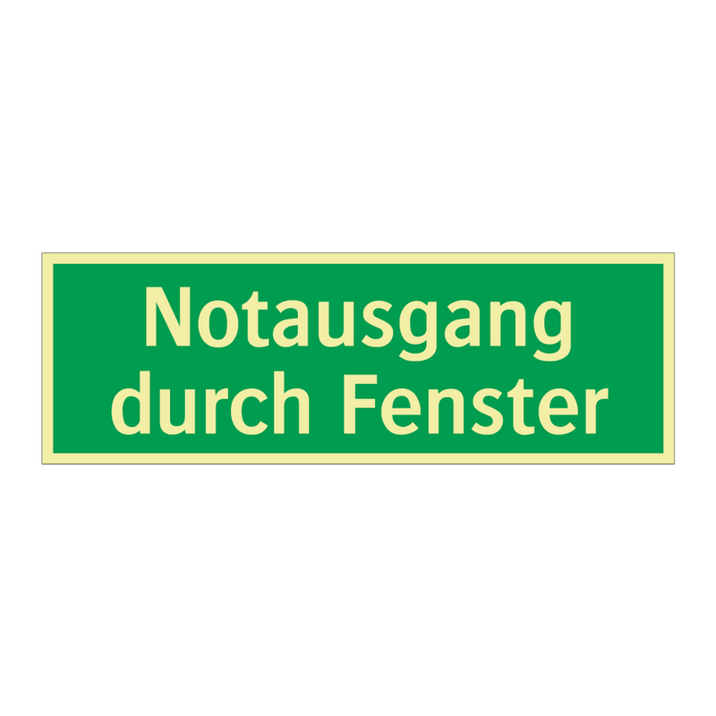 Notausgang durch Fenster