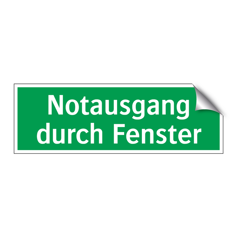 Notausgang durch Fenster