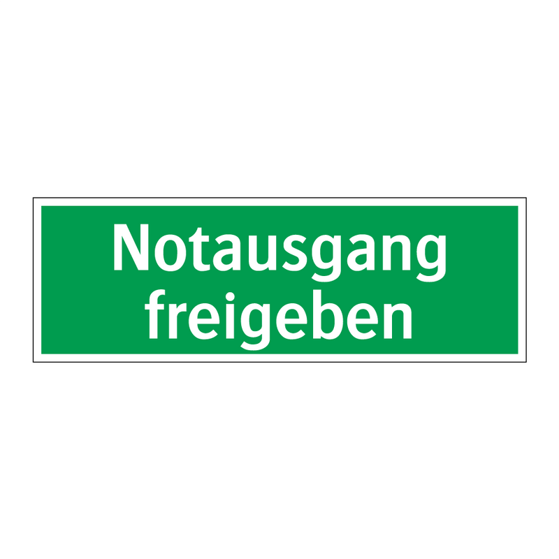 Notausgang freigeben