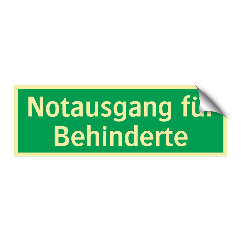 Notausgang für Behinderte