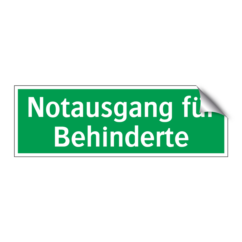 Notausgang für Behinderte