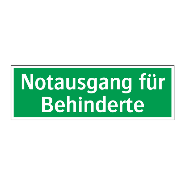 Notausgang für Behinderte