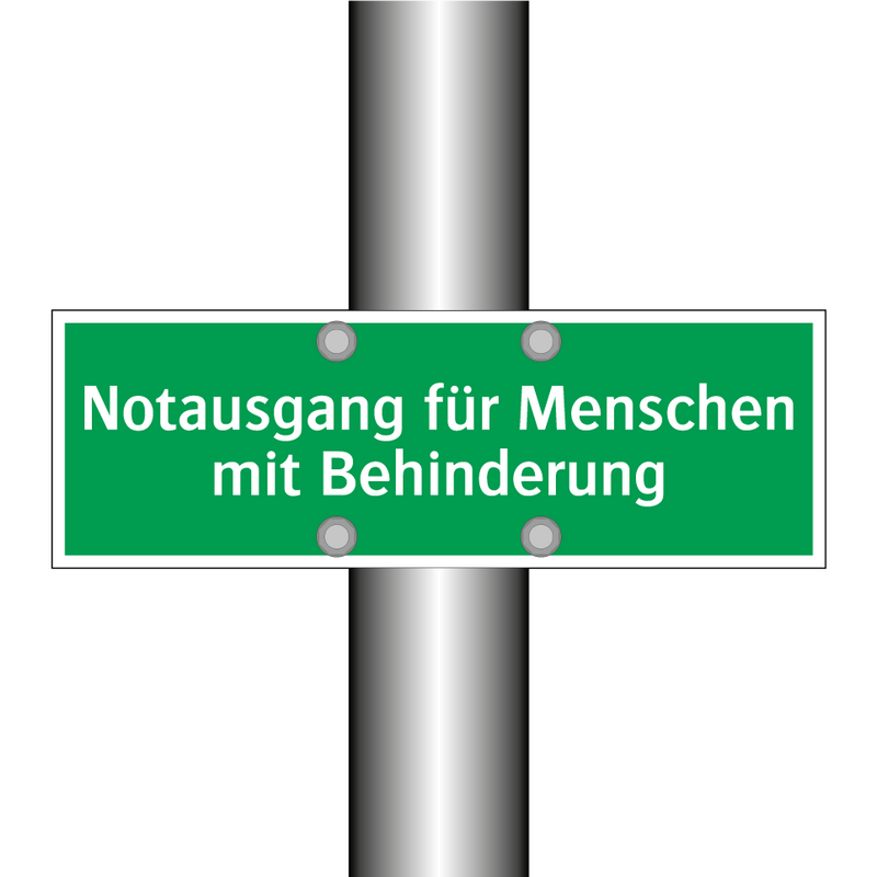 Notausgang für Menschen mit Behinderung