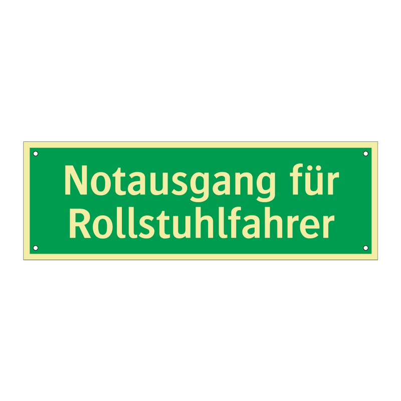 Notausgang für Rollstuhlfahrer