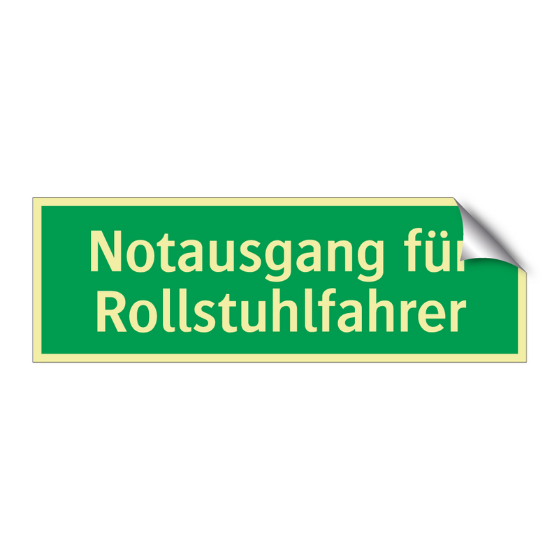 Notausgang für Rollstuhlfahrer