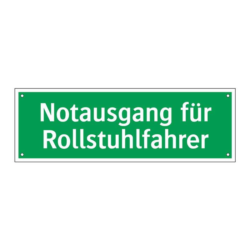 Notausgang für Rollstuhlfahrer