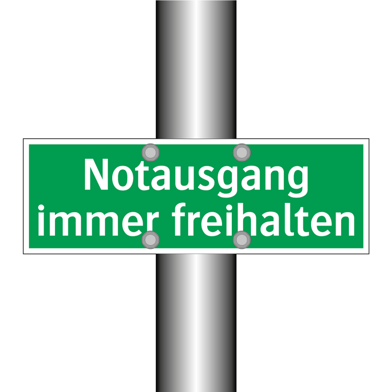 Notausgang immer freihalten