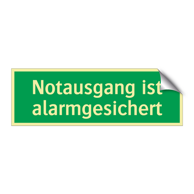 Notausgang ist alarmgesichert