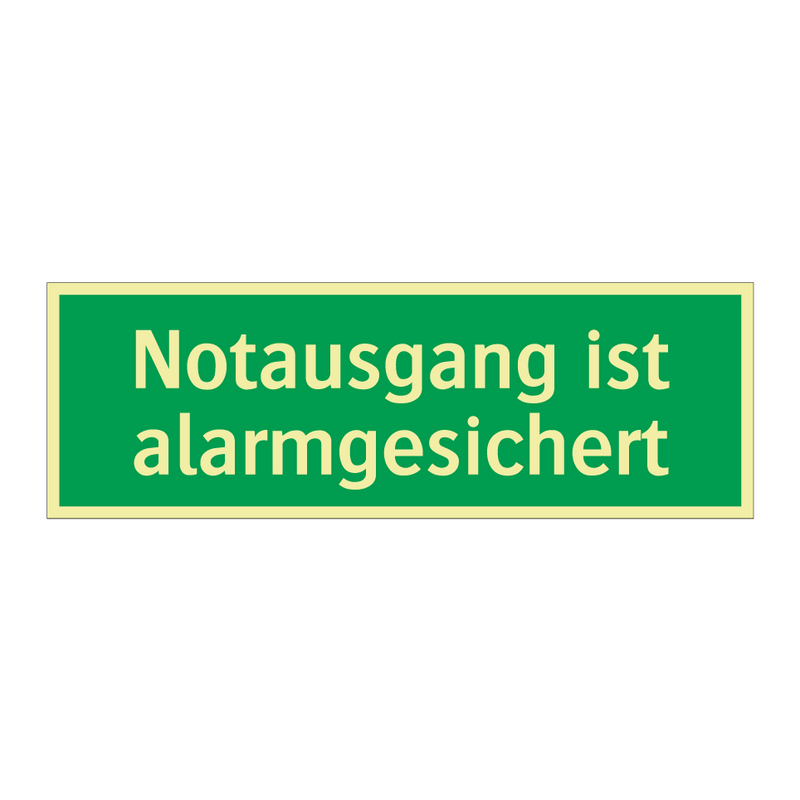 Notausgang ist alarmgesichert