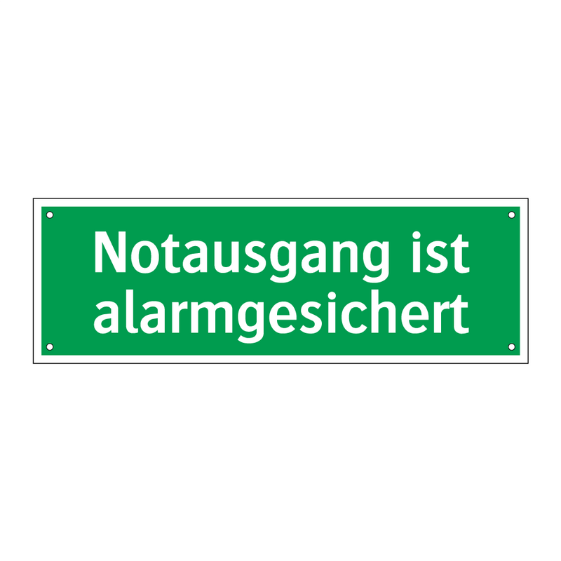 Notausgang ist alarmgesichert