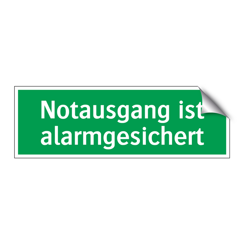 Notausgang ist alarmgesichert