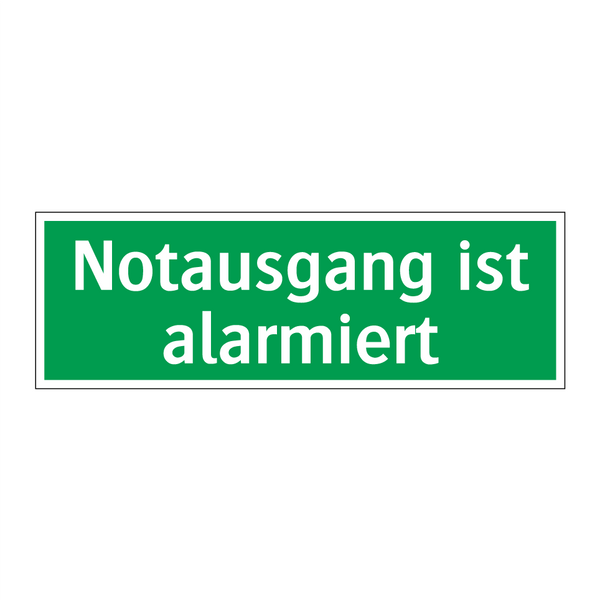 Notausgang ist alarmiert