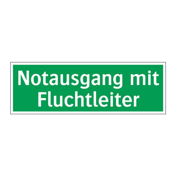 Notausgang mit Fluchtleiter