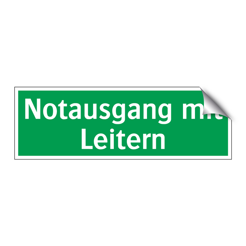 Notausgang mit Leitern