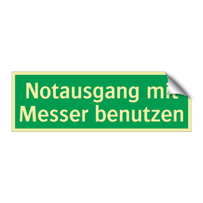 Notausgang mit Messer benutzen