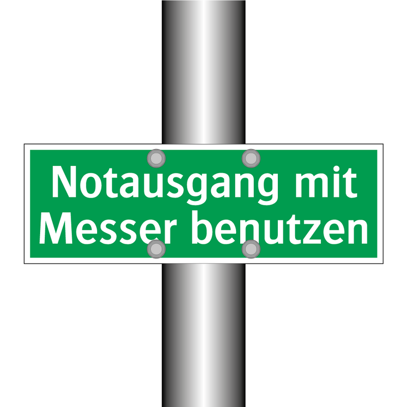 Notausgang mit Messer benutzen