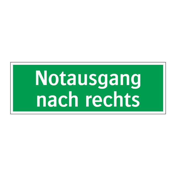 Notausgang nach rechts