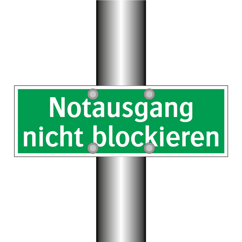 Notausgang nicht blockieren