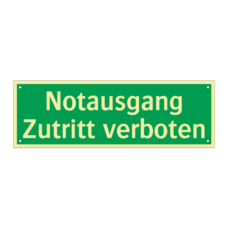 Notausgang Zutritt verboten