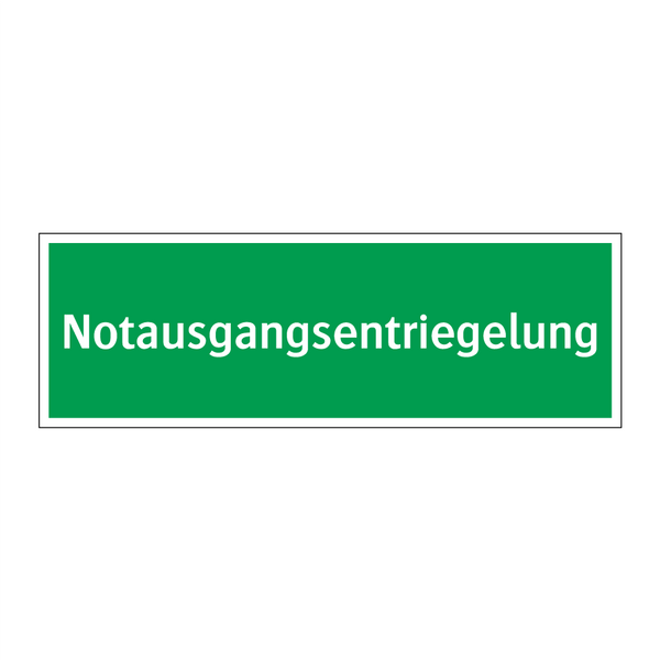 Notausgangsentriegelung