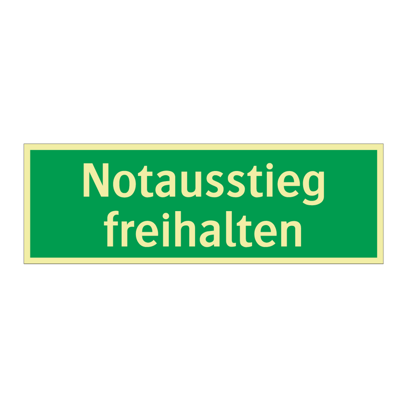 Notausstieg freihalten