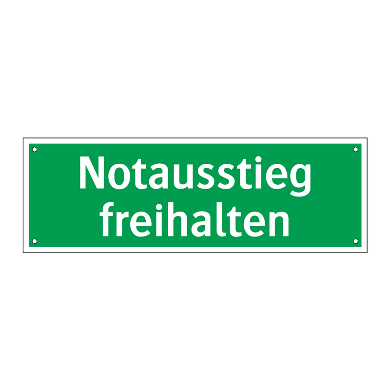 Notausstieg freihalten