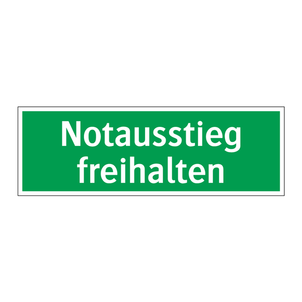 Notausstieg freihalten