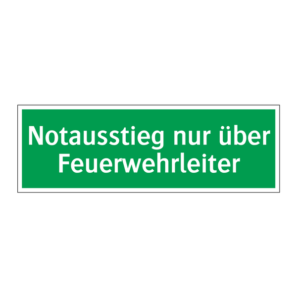 Notausstieg nur über Feuerwehrleiter