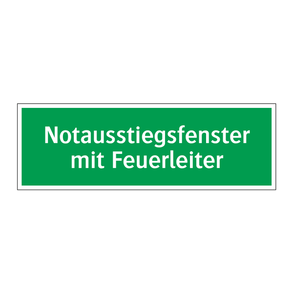 Notausstiegsfenster mit Feuerleiter