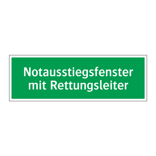 Notausstiegsfenster mit Rettungsleiter