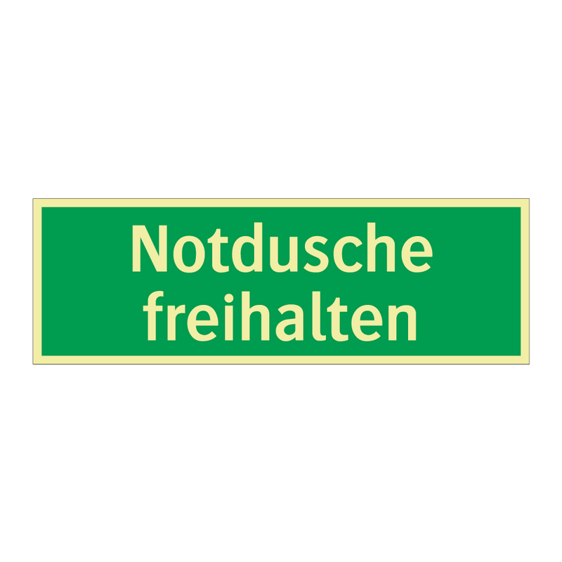 Notdusche freihalten