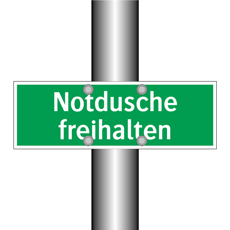 Notdusche freihalten