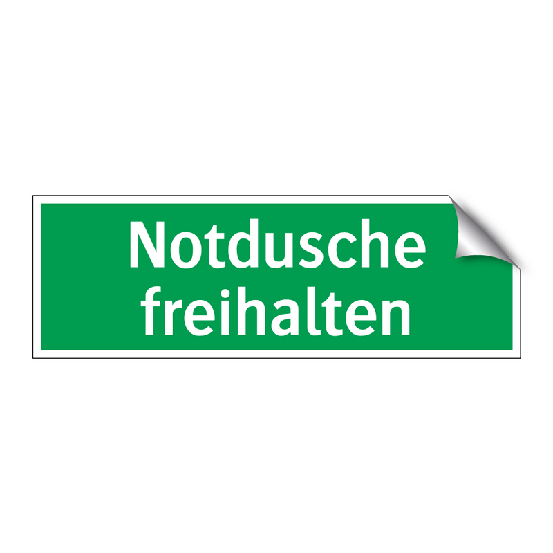 Notdusche freihalten