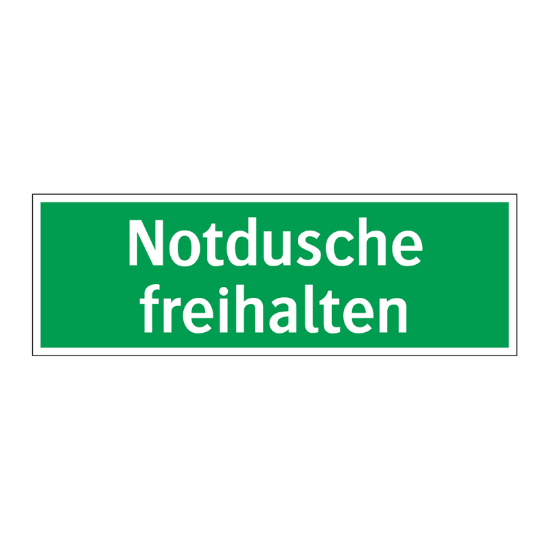 Notdusche freihalten