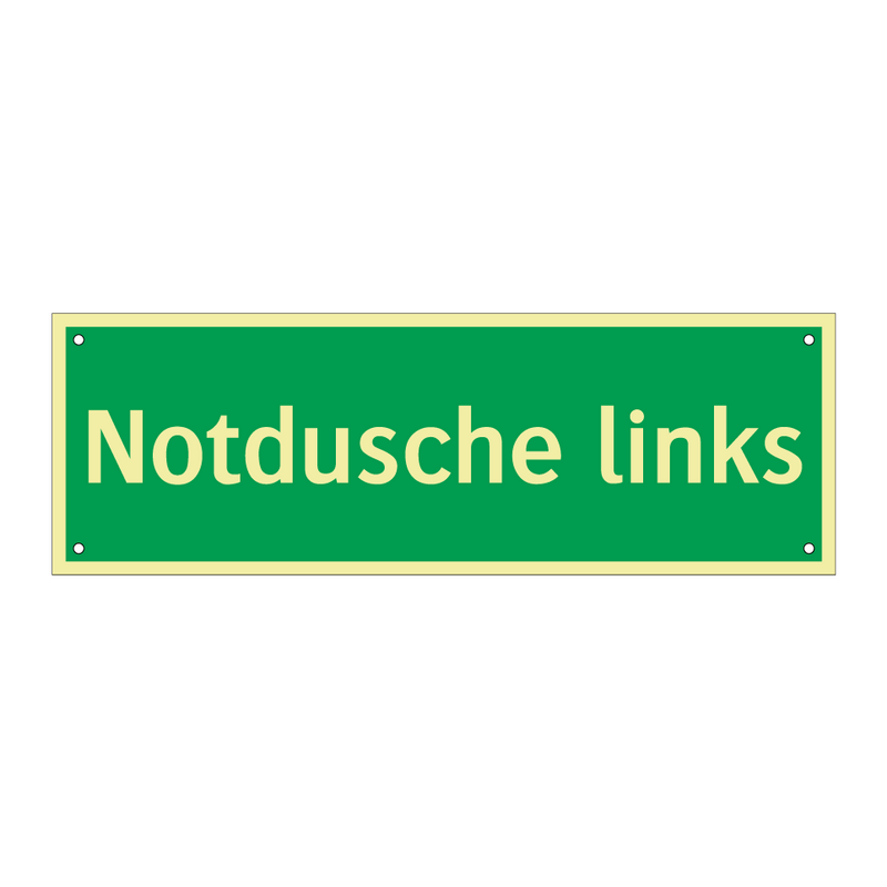 Notdusche links