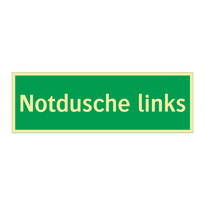 Notdusche links