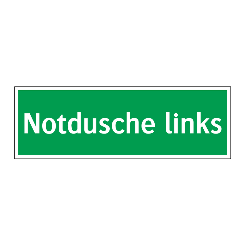 Notdusche links