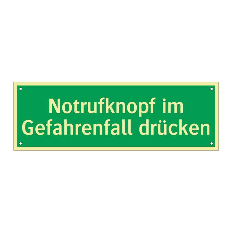 Notrufknopf im Gefahrenfall drücken