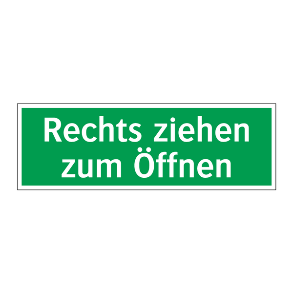 Rechts ziehen zum Öffnen