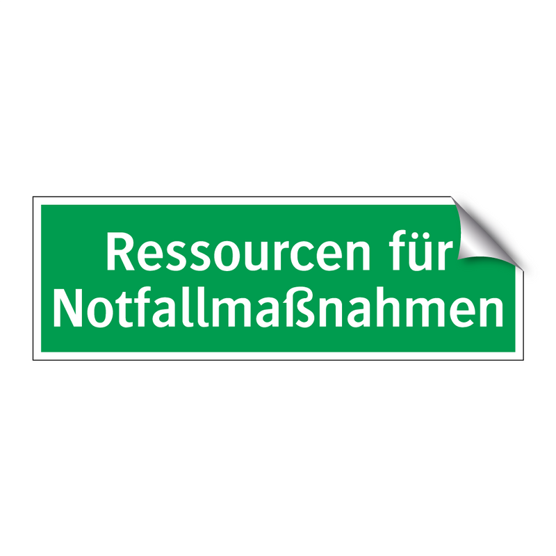 Ressourcen für Notfallmaßnahmen