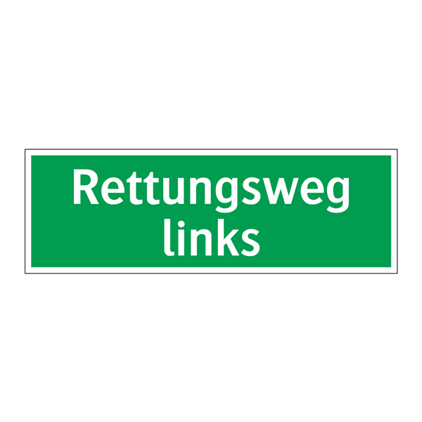 Rettungsweg links