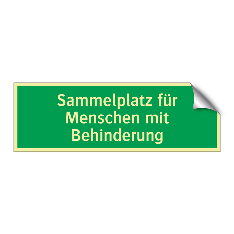 Sammelplatz für Menschen mit Behinderung