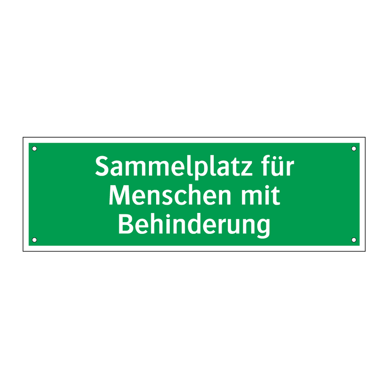 Sammelplatz für Menschen mit Behinderung