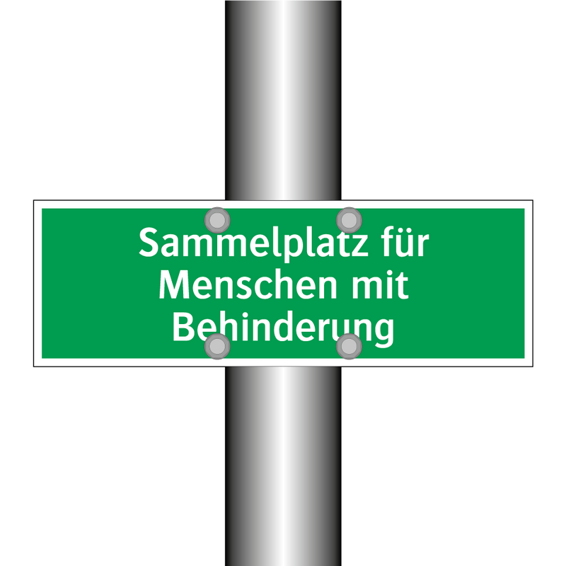 Sammelplatz für Menschen mit Behinderung