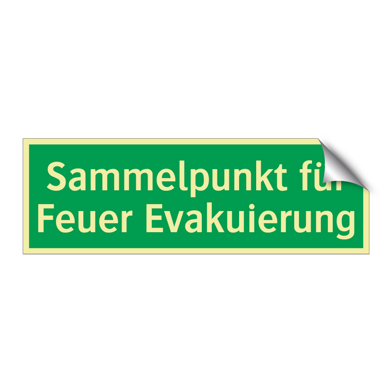 Sammelpunkt für Feuer Evakuierung