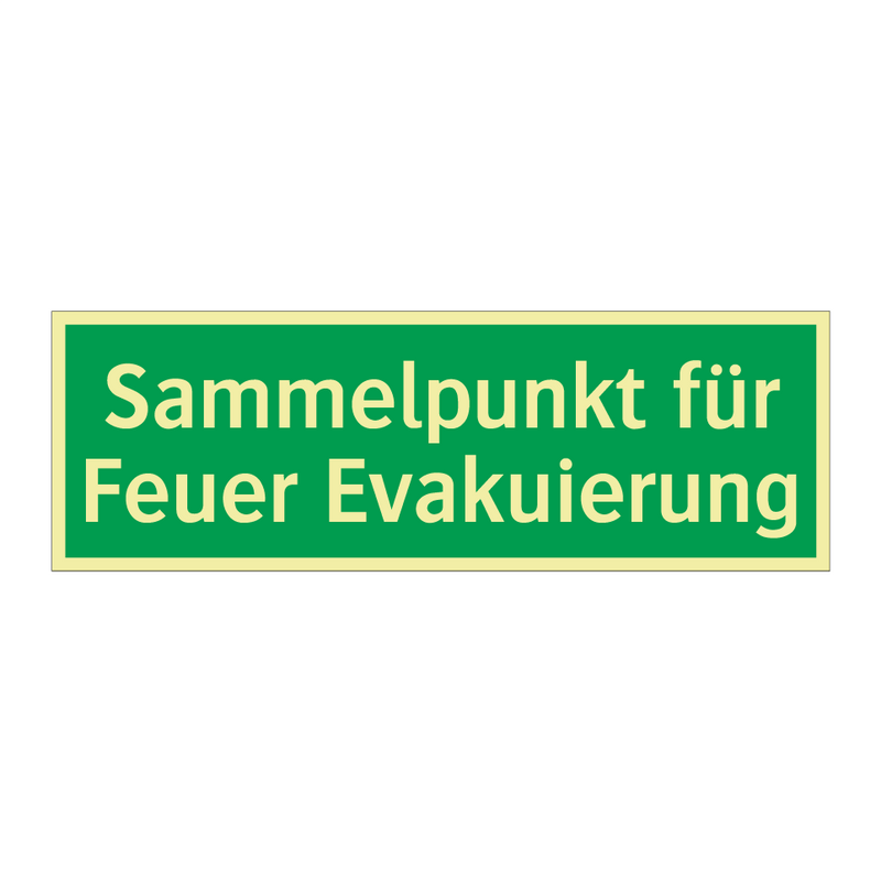 Sammelpunkt für Feuer Evakuierung