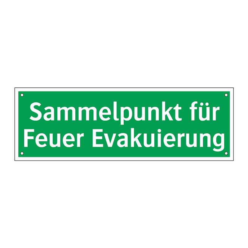 Sammelpunkt für Feuer Evakuierung