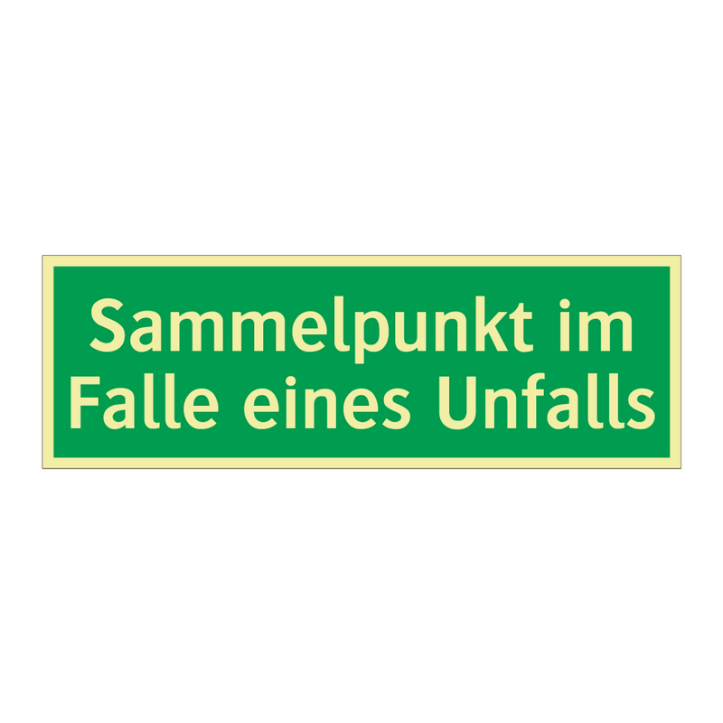 Sammelpunkt im Falle eines Unfalls